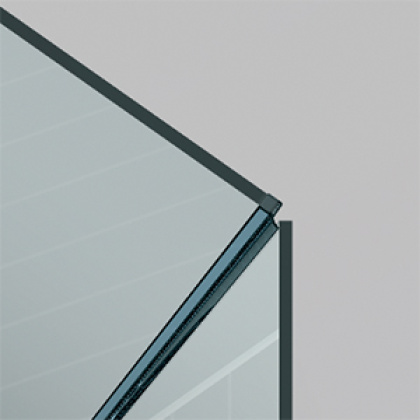 Vertikálny profil pre spoj sklo-sklo 135°