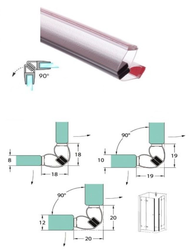 Samolepiace magnetické tesnenie  do 90 stupňov
