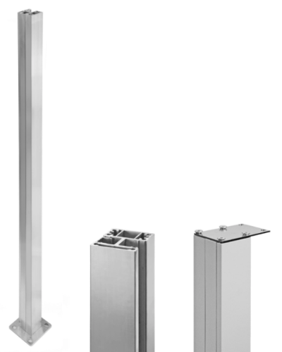 Ľavý krajný hranatý stĺpik na madlo