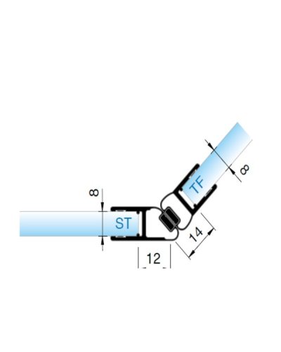 Magnetické tesnenie na 135°