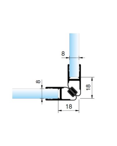 Magnetické tesnenie na 90°
