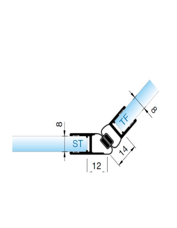Magnetické tesnenie na 135°