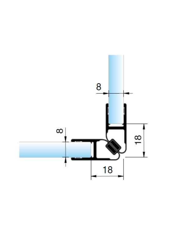 Magnetické tesnenie na 90°