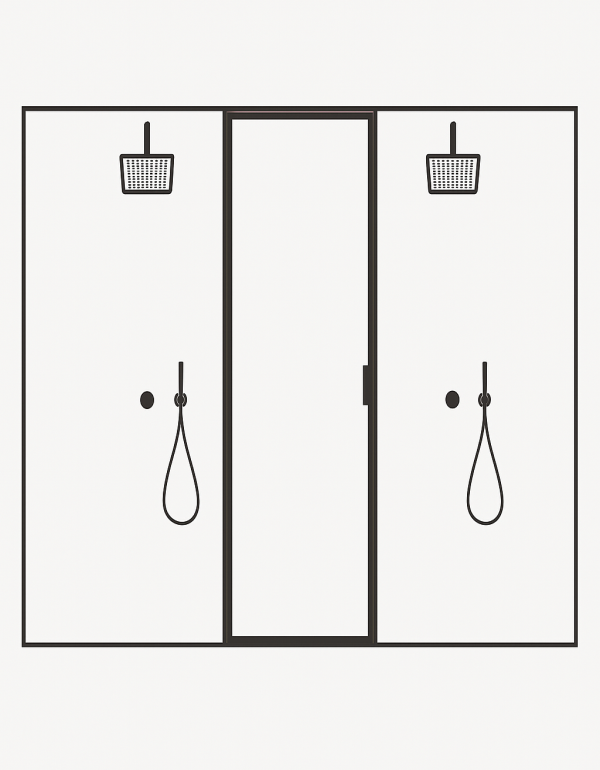 SET 5 pivotového rámového systému do sprchy VANITY