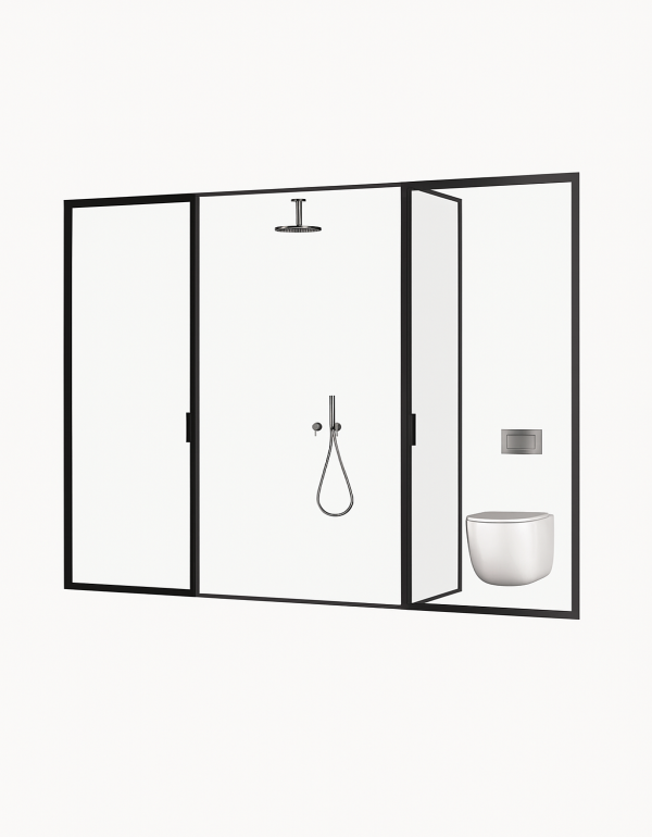 SET 8 pivotového rámového systému do sprchy VANITY