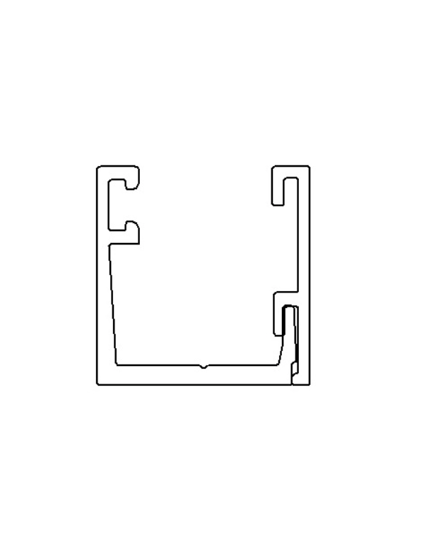 SPODNÝ PROFIL PRE SUCHÉ ZASKLIEVANIE V TVARE L -N