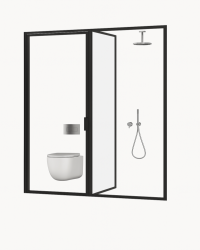 SET 7 pivotového rámového systému do sprchy VANITY