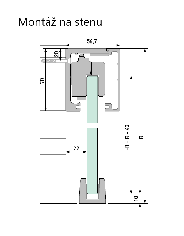 Vodiaca koľajnica Portavant 120